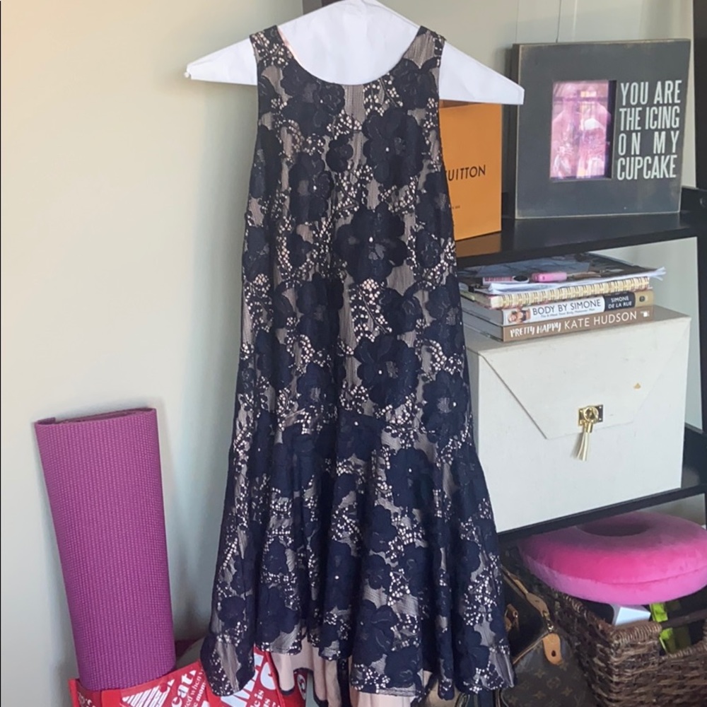 Eliza J high low lace overlay dress